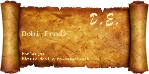 Dobi Ernő névjegykártya