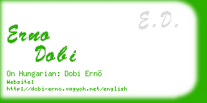 erno dobi business card
